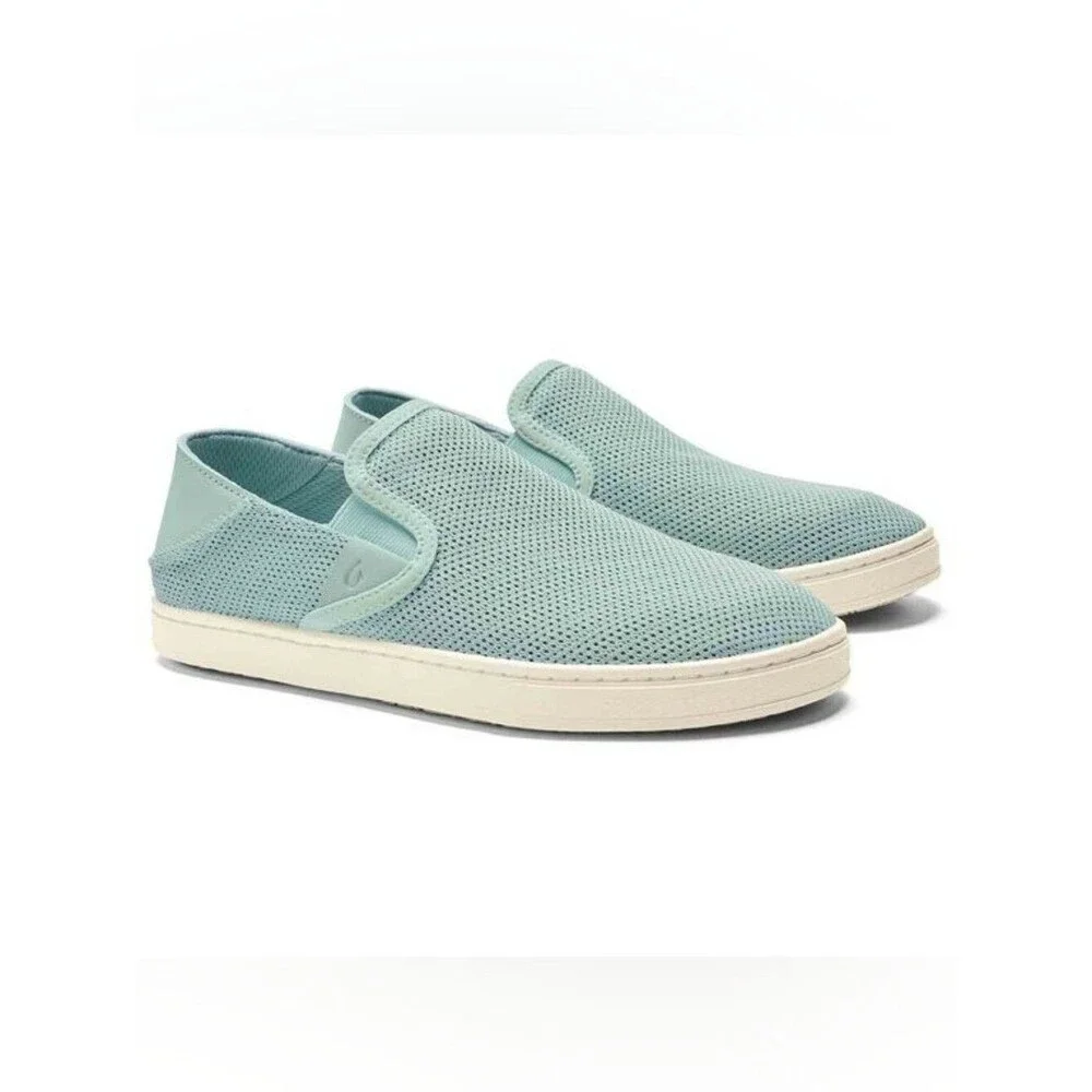 NWOB OluKai Women’s Pehuea Slip On Sneakers Swell Aqua Size 7